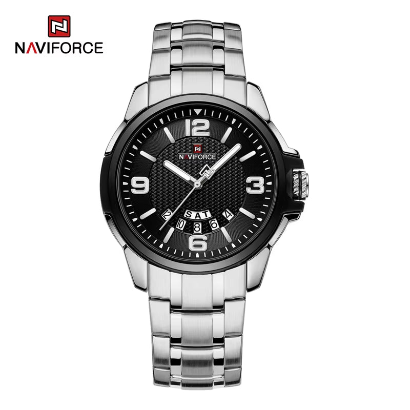 Brand Casual Men'S Quartz Watch Stainless Steel Belt Business Wristwatches Waterproof Luminous Clock Relogio