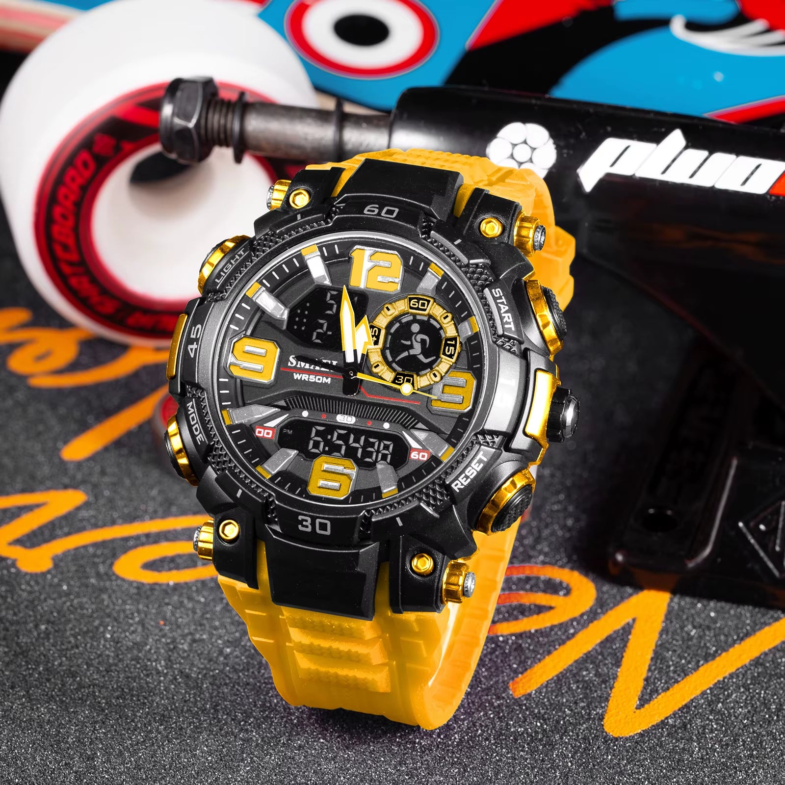 Quartz Watch for Men  Watch Waterproof Stopwatch LED Watches Male Clock 1921 Sport Watches Men Relogio Masculino Digital