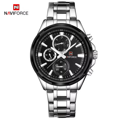 Classic Casual Business Male Watches Stainless Steel Waterproof Wristwatch Quartz Date Display Clock Relogio Masculino