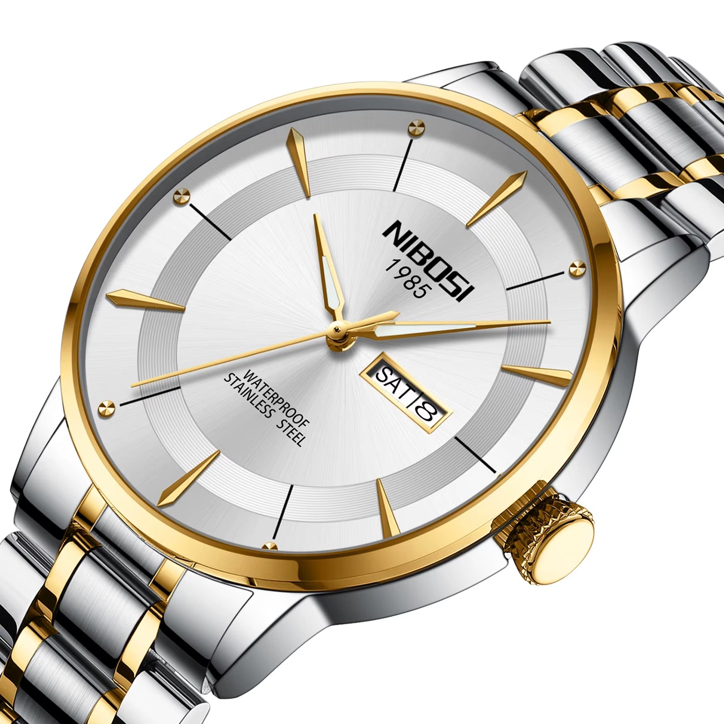 Luxury Quartz Watch for Men Waterproof Luminous Week Date Men Watch Stainless Steel Sports Men'S Watches Reloj Hombre