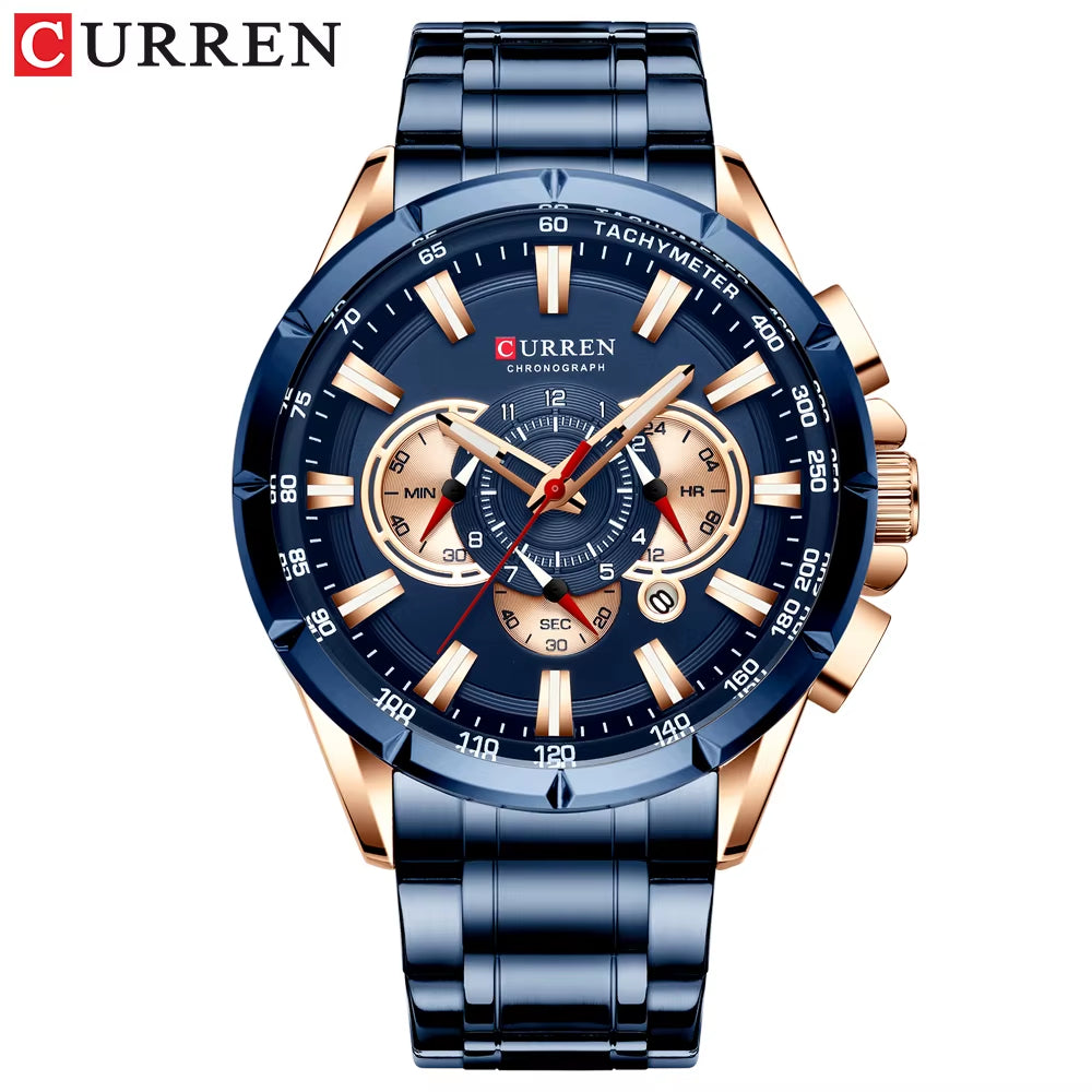 8363 Men Watch Business Casual Fashion Wristwatch 6-Hand Chronograph Quartz Luxury Relogio Masculino