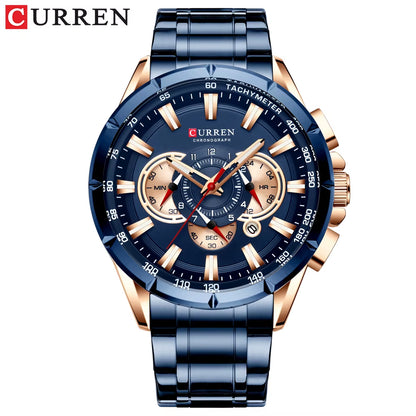 8363 Men Watch Business Casual Fashion Wristwatch 6-Hand Chronograph Quartz Luxury Relogio Masculino