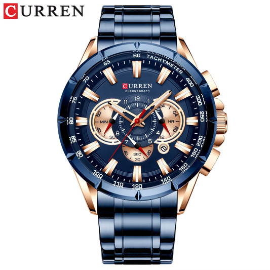 8363 Men Watch Business Casual Fashion Wristwatch 6-Hand Chronograph Quartz Luxury Relogio Masculino