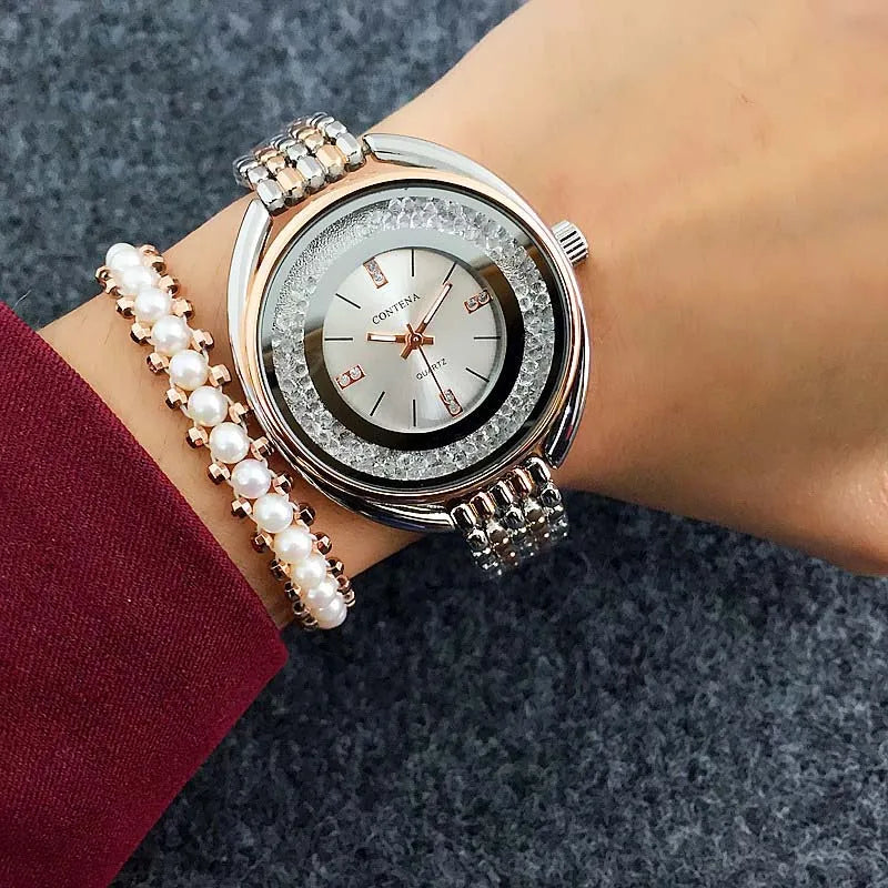 Top Brand  Luxury Watch Women Watches Rose Gold Women'S Watches Bracelet Ladies Watch Clock Montre Femme Relogio Feminino