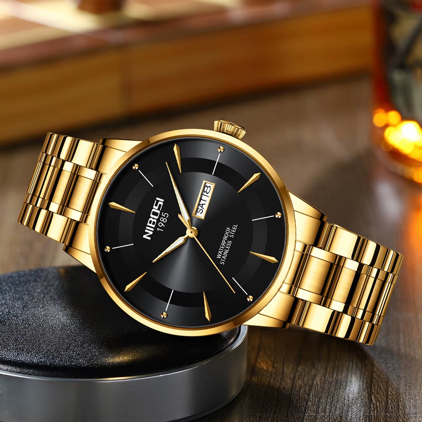 Luxury Quartz Watch for Men Waterproof Luminous Week Date Men Watch Stainless Steel Sports Men'S Watches Reloj Hombre