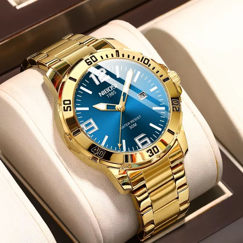 Luxury Man Wristwatch Business Stainless Steel Date Quartz Men Watch Waterproof Luminous Date Men'S Watches Clock
