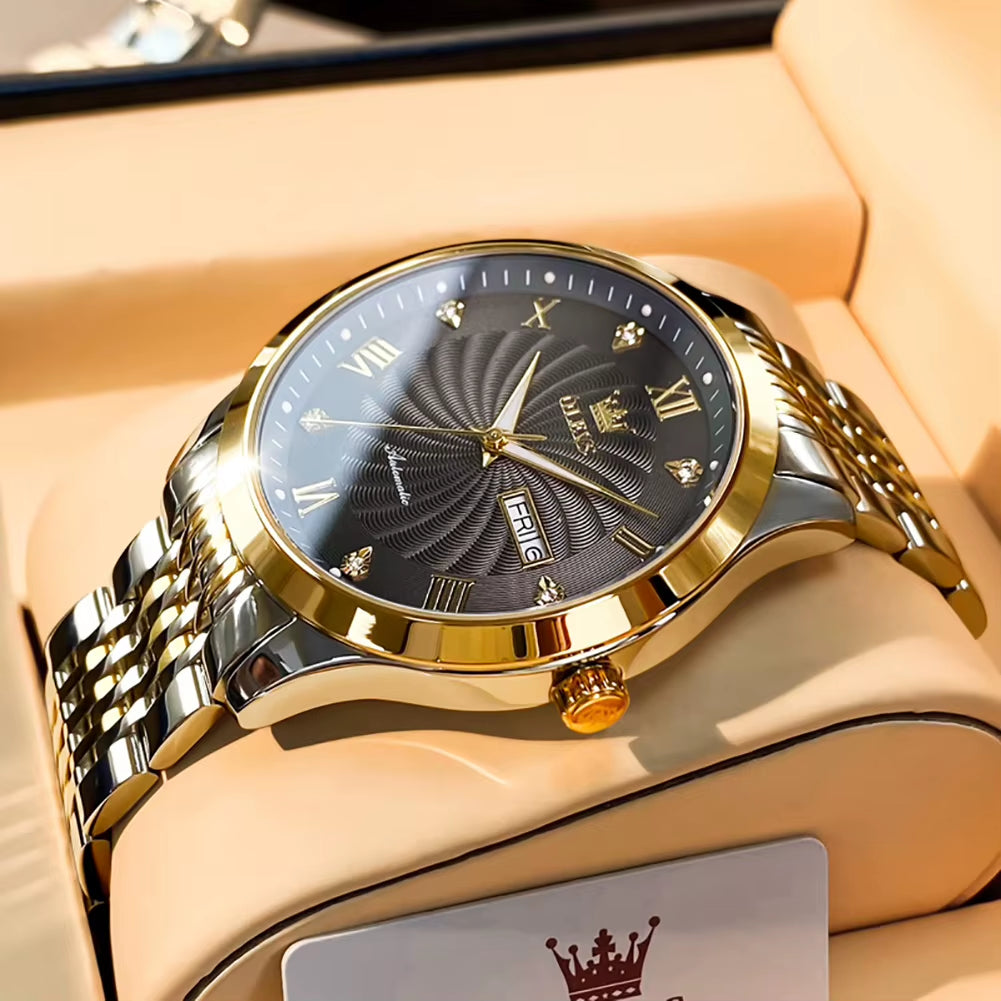 Men Mechanical Watch Top Brand Luxury Automatic Watch Sport Stainless Steel Waterproof Watch Men Relogio Masculino