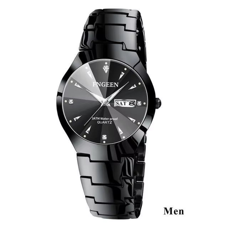 2023 FNGEEN 5808 Relogio Feminino Couple Watch Men Quartz Watch for Lovers Luxury Womens Wristwatch Stainless Steel Waterproof