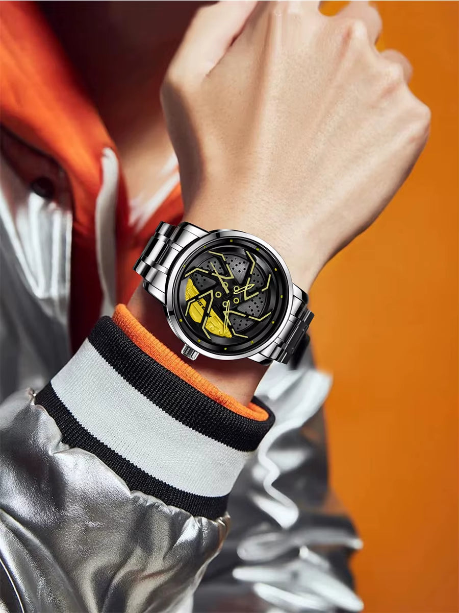 2025 New Sport Car Wheel Rim Hub Men Watches Custom Design Top Brand Luxury Rim Hub Watch Stainless Waterproof Relogio Masculino