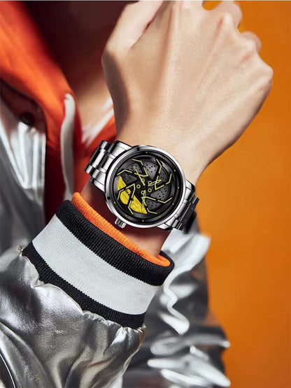 2025 New Sport Car Wheel Rim Hub Men Watches Custom Design Top Brand Luxury Rim Hub Watch Stainless Waterproof Relogio Masculino