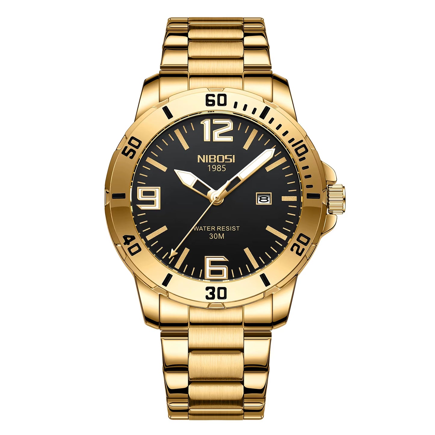 Luxury Man Wristwatch Business Stainless Steel Date Quartz Men Watch Waterproof Luminous Date Men'S Watches Clock