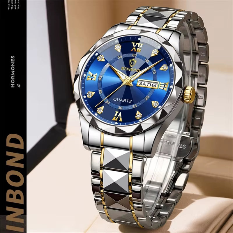 Fashion Business Watch Men Warterproof Sports Mens Watch Top Brand Luxury Clock Male Quartz Wristwatch Relogio Masculino 2024
