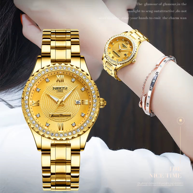 Women Watches Top Brand Luxury Gold Ladies Watch Stainless Steel Band Classic Bracelet Female Clock Relogio Feminino