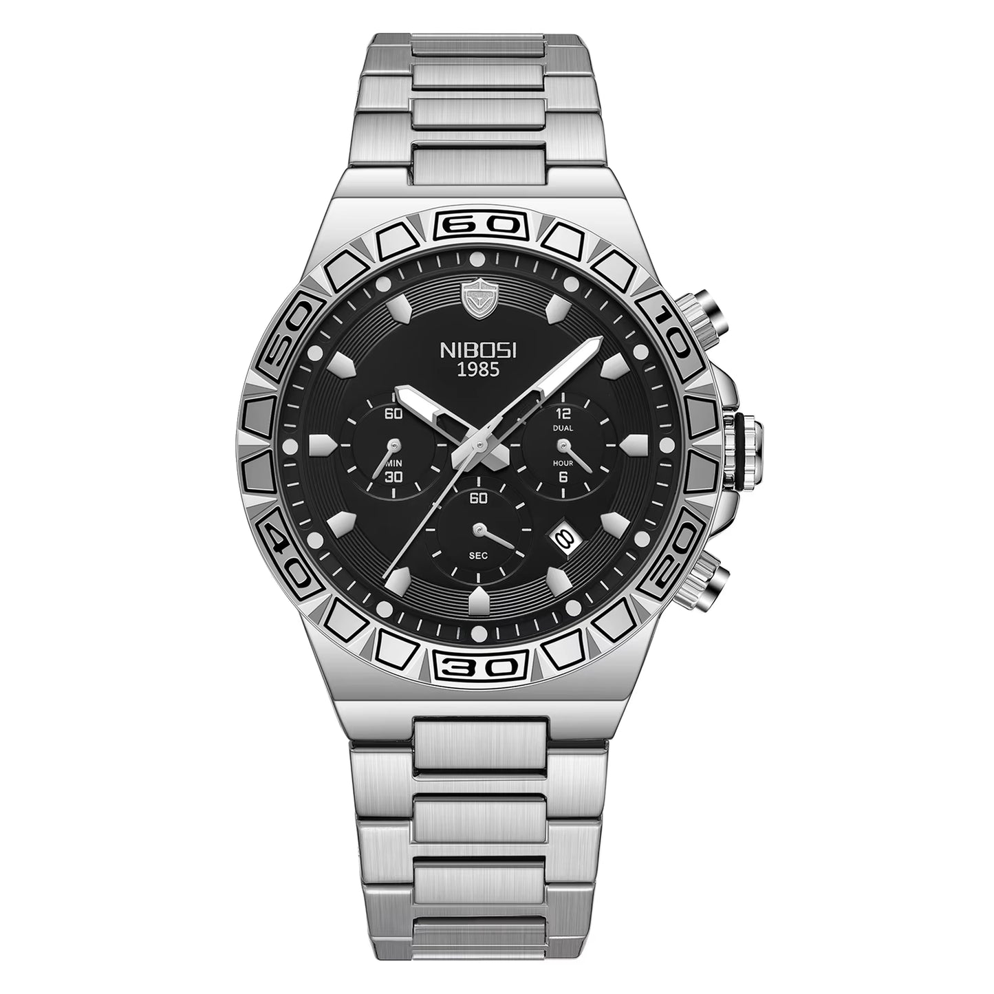 Top Brand NIBOSI Men'S Watches Luxury Sports Watch Waterproof Luminous Chronograph Watches for Men Auto Clock Relogio Masculino