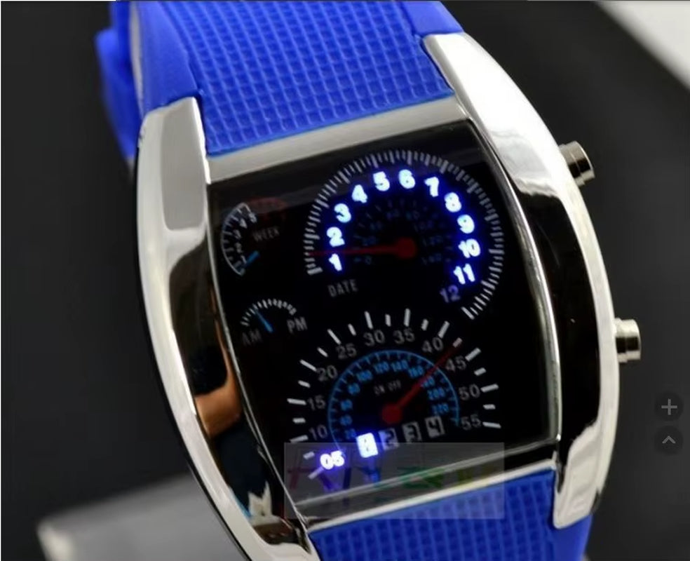 Fashion Men'S Watch Unique LED Digital Watch Men Watch Electronic Sport Watches Rubber Band Clock Montre Homme Erkek Kol Saati