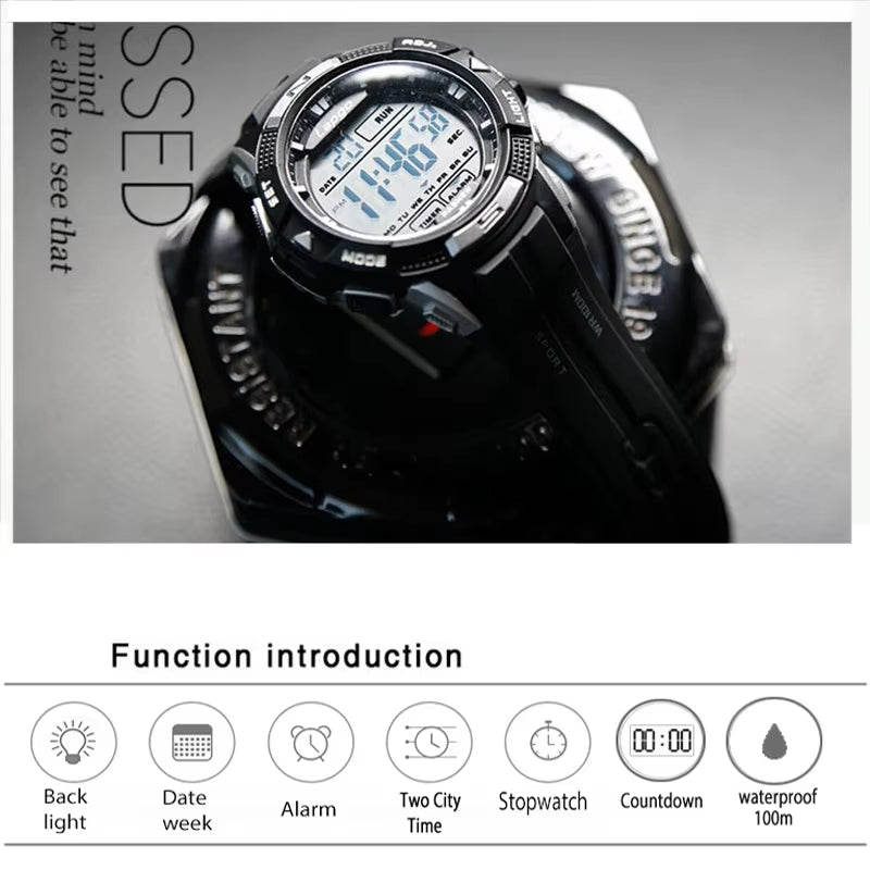 Waterproof Digital Diving Watches Men Freediving Boy Hand Clock Outdoor Diver Sport Watch Large Male Electronic Wristwatch 2023