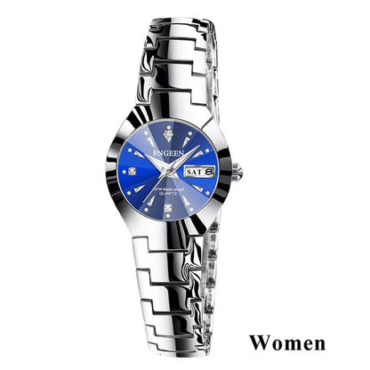 2023 FNGEEN 5808 Relogio Feminino Couple Watch Men Quartz Watch for Lovers Luxury Womens Wristwatch Stainless Steel Waterproof