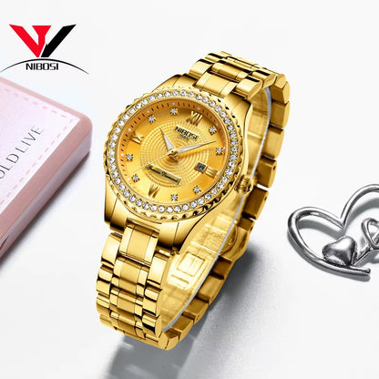 Women Watches Top Brand Luxury Gold Ladies Watch Stainless Steel Band Classic Bracelet Female Clock Relogio Feminino
