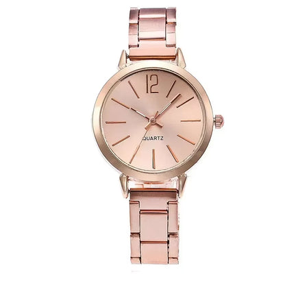 Luxury Women Watches Fashion Analog Quartz Wristwatch Alloy Strap Digital Watch Bracelet Casual Watch for Ladies Reloj Mujer