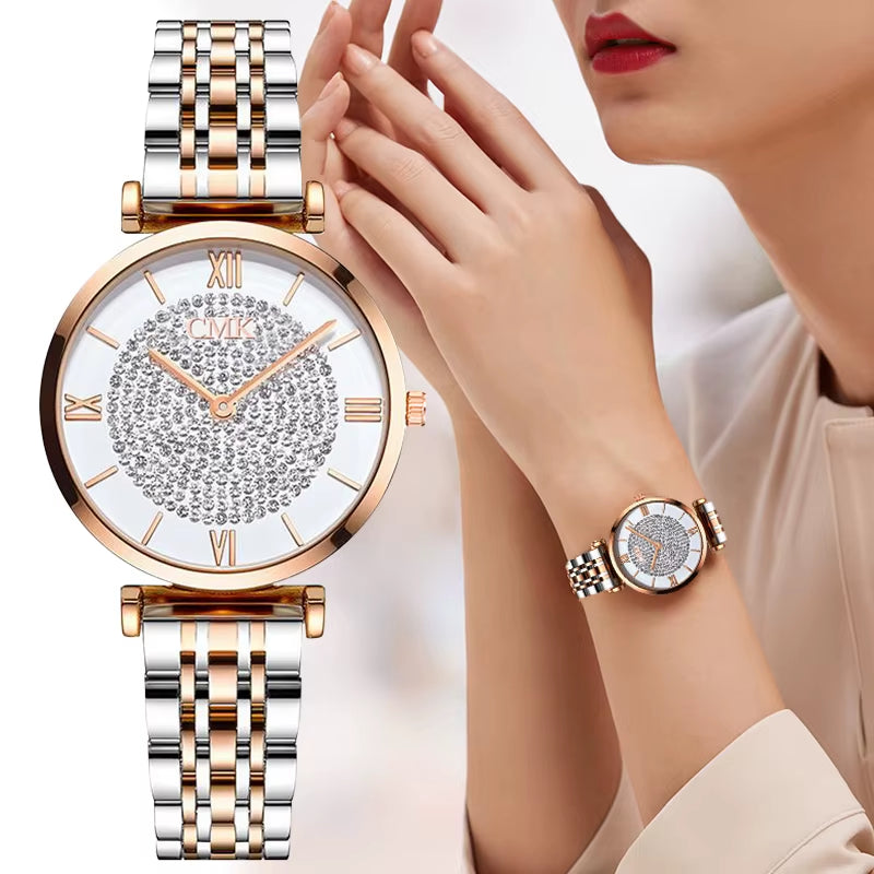 Luxury Women Watches Simple Elegant Ladies Watch Zegarek Damski Stainless Steel Metal Women'S Wrsiwtwatch Relogio Feminino Saati