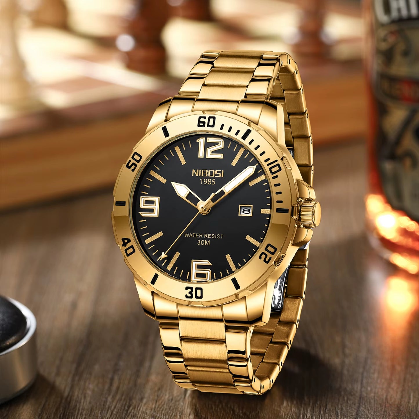 Luxury Man Wristwatch Business Stainless Steel Date Quartz Men Watch Waterproof Luminous Date Men'S Watches Clock