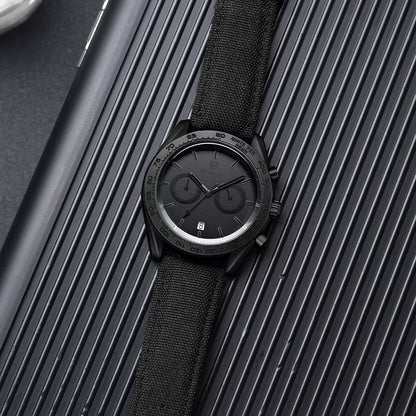 Fashion Chronograph Quartz Watch for Men Sports Leather Strap Waterproof Date Luxury Mens Watches Relogio Masculino