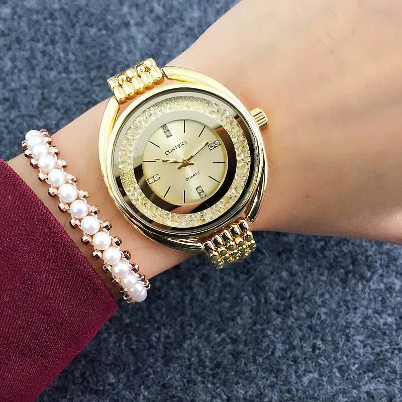 Top Brand  Luxury Watch Women Watches Rose Gold Women'S Watches Bracelet Ladies Watch Clock Montre Femme Relogio Feminino