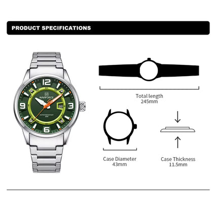 Brand Fashion Men Watch Waterproof Luxury Luminous Male Calendar Quartz Wristwatch Relogio Masculino 2024 New Arrival