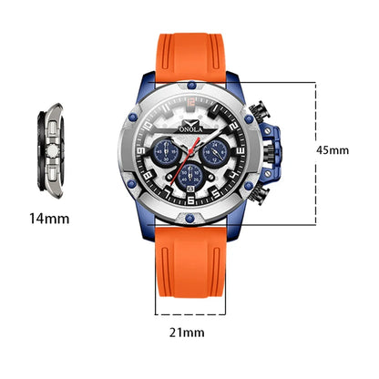 Fashion Men'S Watch Brand  Luxury Multifunctional Luminous Quartz Sports Watch Men'S Waterproof Relogio Masculino