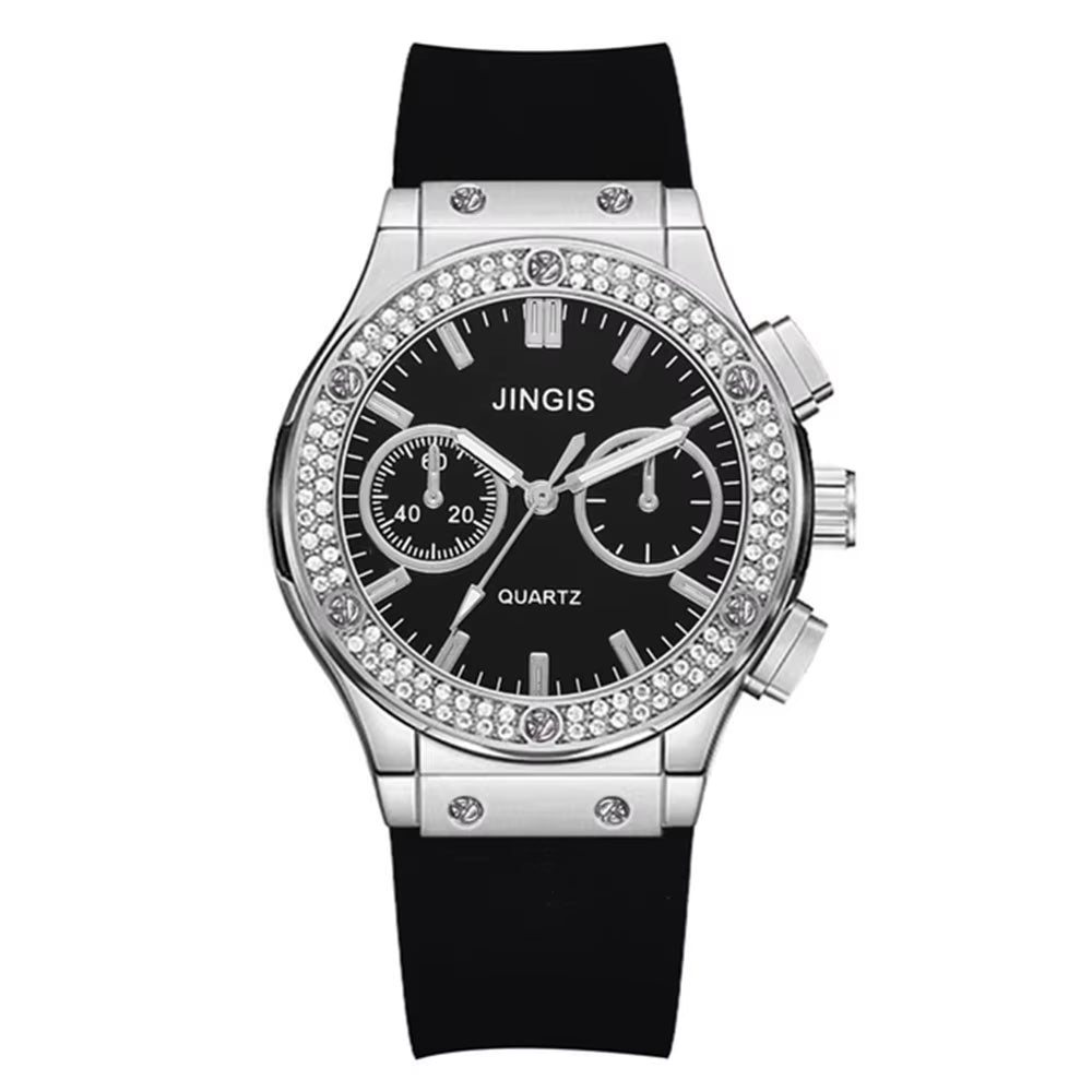 Fashion 2025 Rubber Women Watches Luxurious Brand Casual Diamond Female Quartz Wristwatches Simple Sport Clock Relogio Feminino