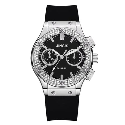 Fashion 2025 Rubber Women Watches Luxurious Brand Casual Diamond Female Quartz Wristwatches Simple Sport Clock Relogio Feminino