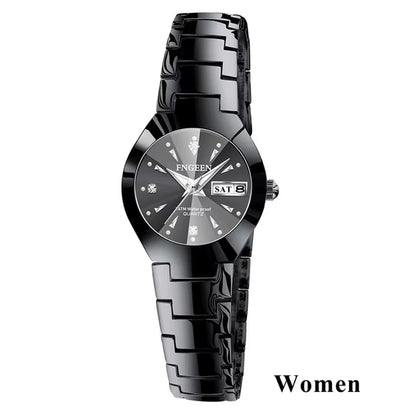 2023 FNGEEN 5808 Relogio Feminino Couple Watch Men Quartz Watch for Lovers Luxury Womens Wristwatch Stainless Steel Waterproof