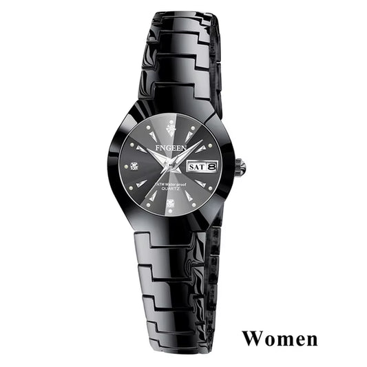 2023 FNGEEN 5808 Relogio Feminino Couple Watch Men Quartz Watch for Lovers Luxury Womens Wristwatch Stainless Steel Waterproof