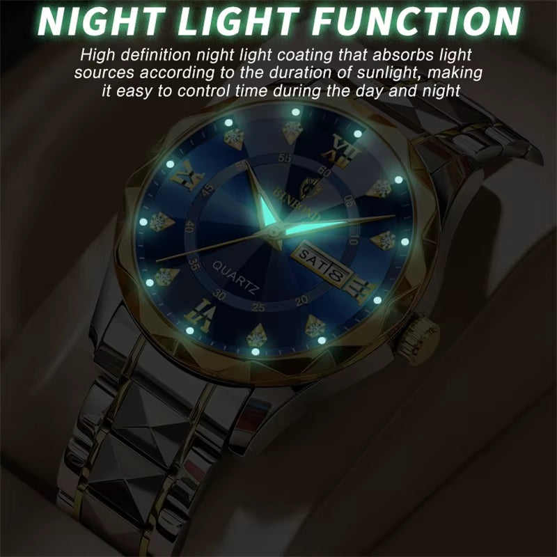 Fashion Business Watch Men Warterproof Sports Mens Watch Top Brand Luxury Clock Male Quartz Wristwatch Relogio Masculino 2024
