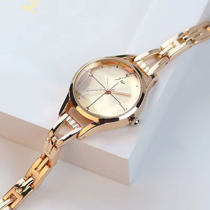 Luxury Bracelet Watch for Women Elegant Rose Gold Ladies Wrist Watches Rhinestone Simple Fashion Female Quartz Relogio Feminino