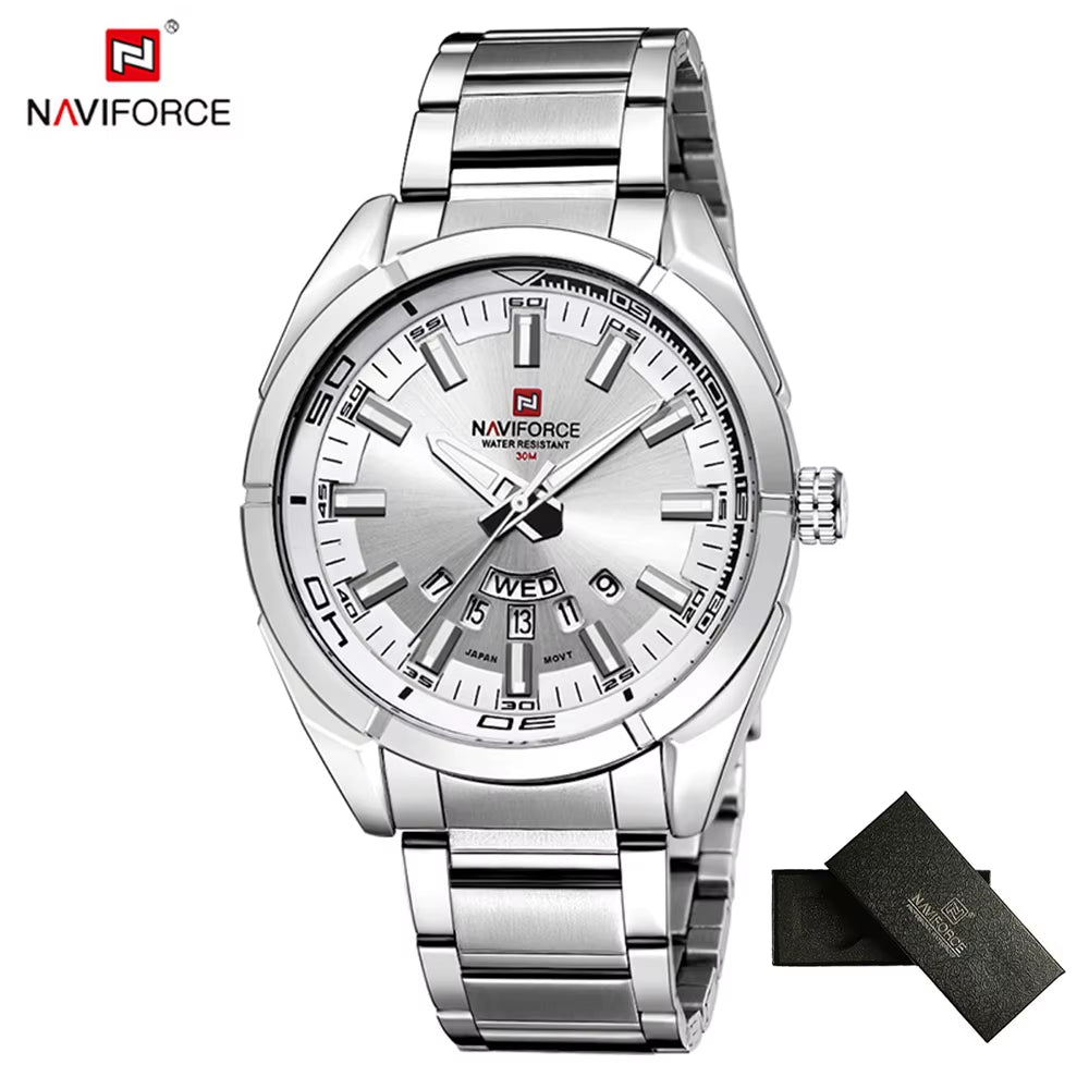 Brand Men Watches Business Quartz Watch Men'S Stainless Steel Band 30M Waterproof Date Wristwatches Relogio Masculino