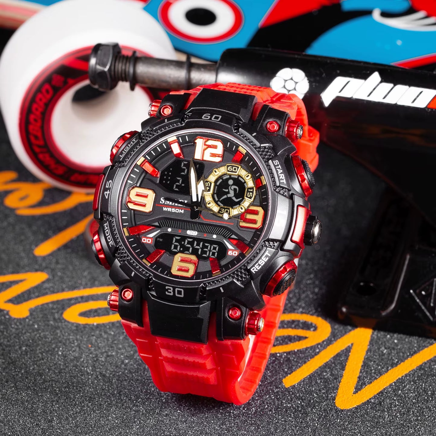 Quartz Watch for Men  Watch Waterproof Stopwatch LED Watches Male Clock 1921 Sport Watches Men Relogio Masculino Digital