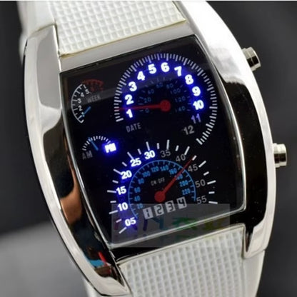 Fashion Men'S Watch Unique LED Digital Watch Men Watch Electronic Sport Watches Rubber Band Clock Montre Homme Erkek Kol Saati