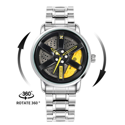 2025 New Sport Car Wheel Rim Hub Men Watches Custom Design Top Brand Luxury Rim Hub Watch Stainless Waterproof Relogio Masculino