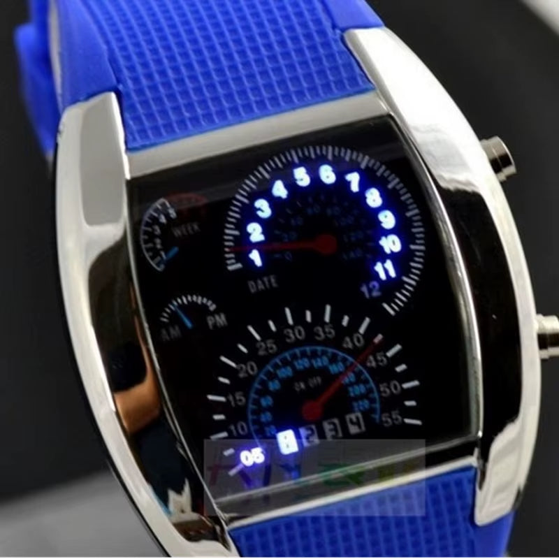 Fashion Men'S Watch Unique LED Digital Watch Men Watch Electronic Sport Watches Rubber Band Clock Montre Homme Erkek Kol Saati