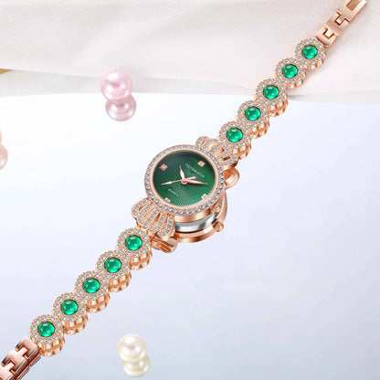 Elegant Women Luxury Rhinestone Crown Ladies Quartz Watch Exquisite Fashion Analog Bracelet Wrist Watch Clock Relogio Feminino