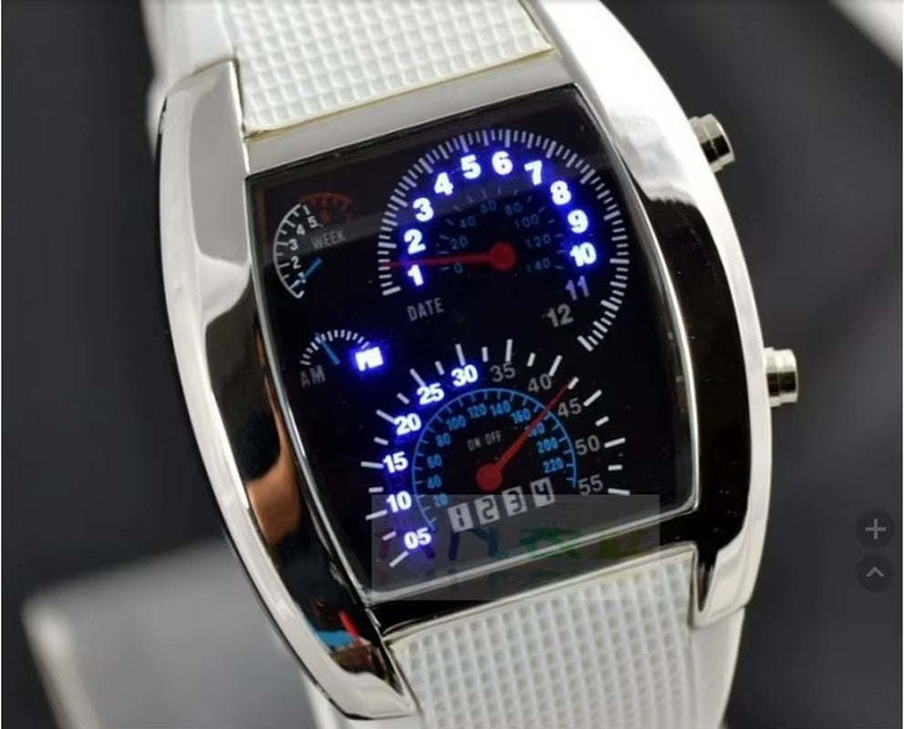 Fashion Men'S Watch Unique LED Digital Watch Men Watch Electronic Sport Watches Rubber Band Clock Montre Homme Erkek Kol Saati