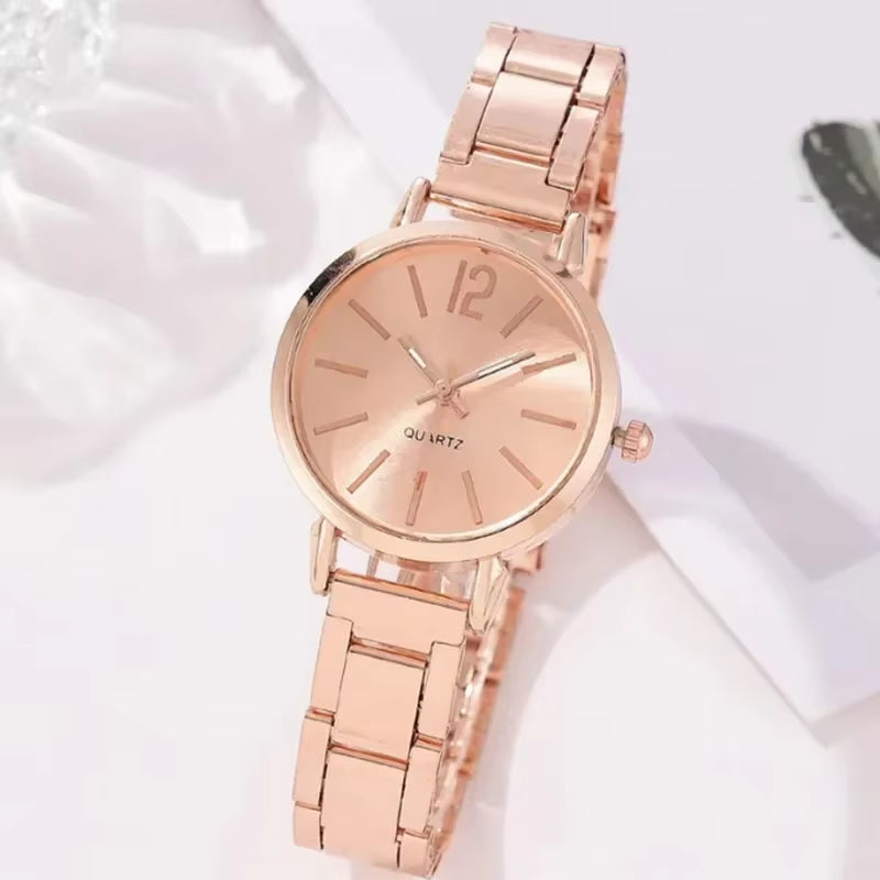Luxury Women Watches Fashion Analog Quartz Wristwatch Alloy Strap Digital Watch Bracelet Casual Watch for Ladies Reloj Mujer