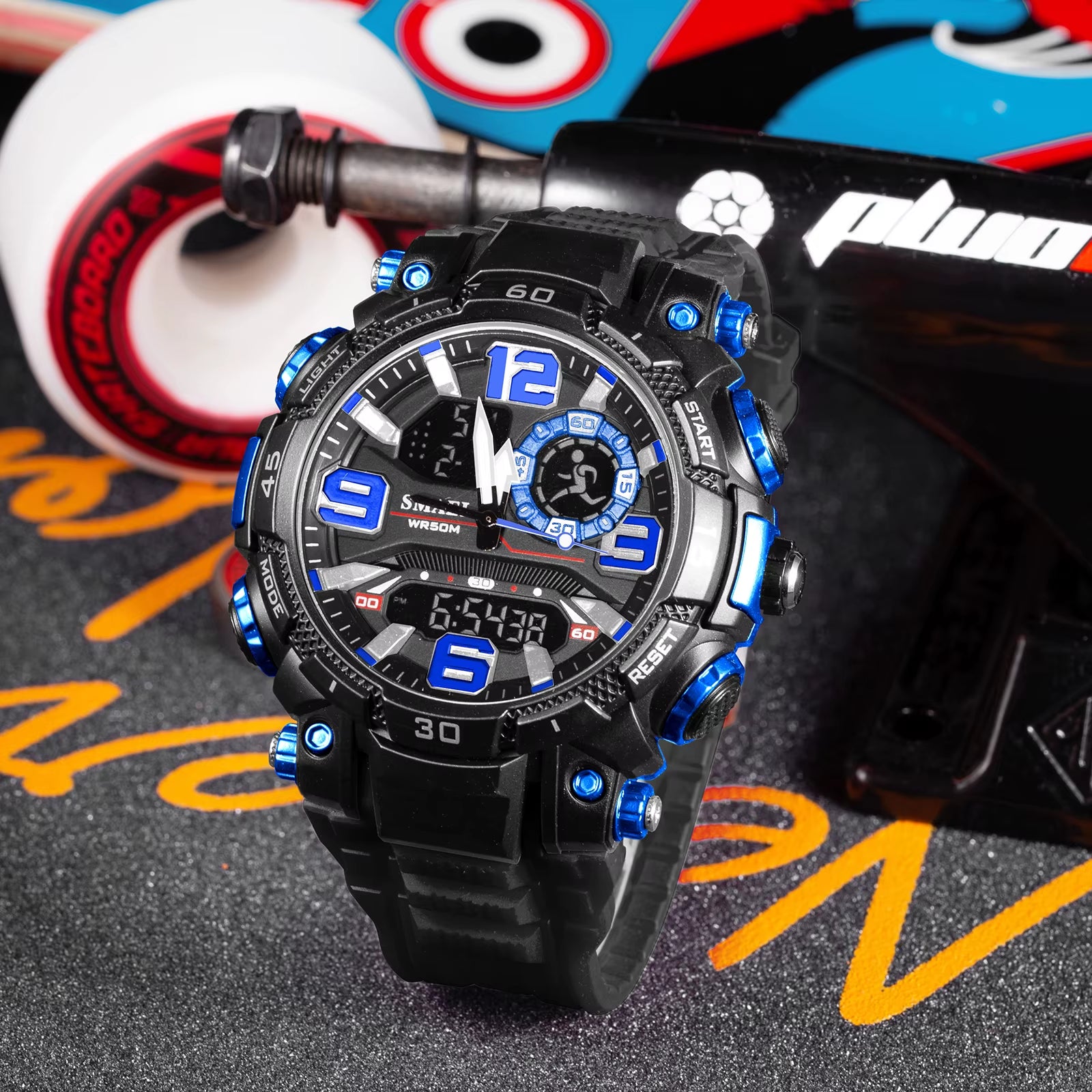 Quartz Watch for Men  Watch Waterproof Stopwatch LED Watches Male Clock 1921 Sport Watches Men Relogio Masculino Digital