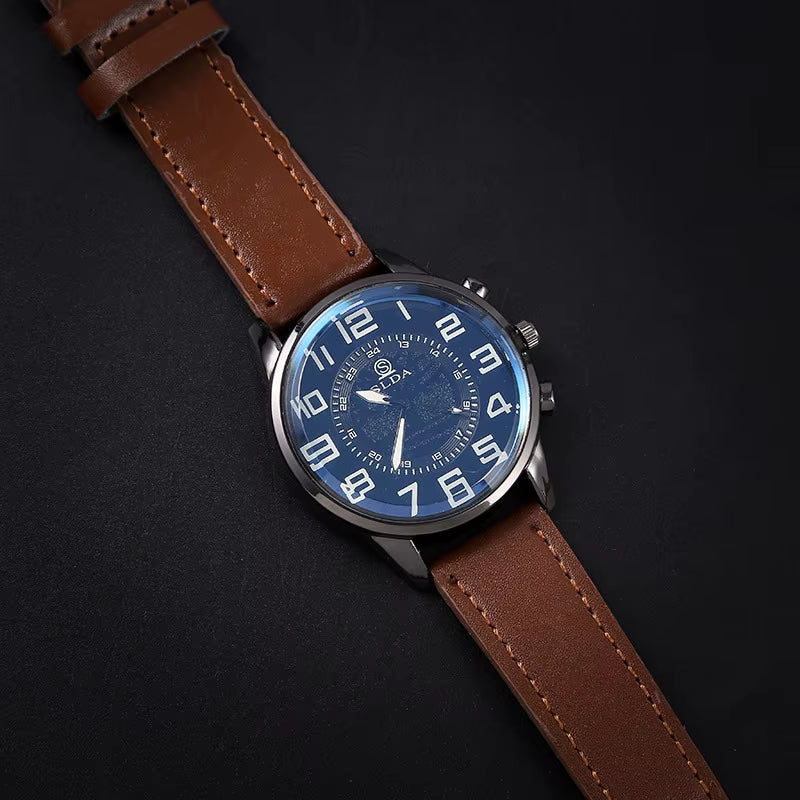 Men'S Exquisite Male Leather Quartz Wristwatch Business Gentle Clock Casual Watch Elegant Relogio Masculino Fashion Saati Gift