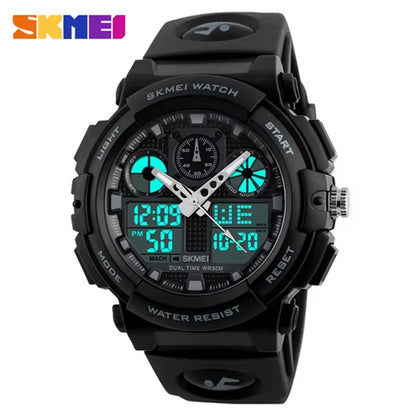 2017 New  Men Sports Watches Dual Display Digital Quartz Watch Men Waterproof Casual Outdoor Electronic Wrist Watches