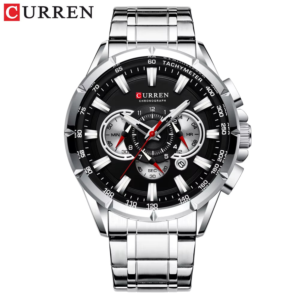 8363 Men Watch Business Casual Fashion Wristwatch 6-Hand Chronograph Quartz Luxury Relogio Masculino