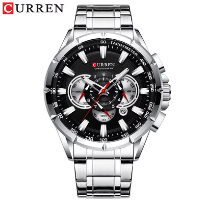 8363 Men Watch Business Casual Fashion Wristwatch 6-Hand Chronograph Quartz Luxury Relogio Masculino