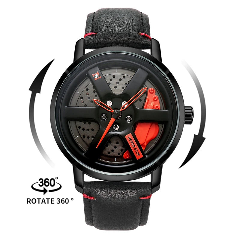 2025 3D Super Car Wheel Men Watches Quartz Waterproof Sport Rim Hub Wheel Wristwatch Car Quartz Men'S Watches Relogio Masculino
