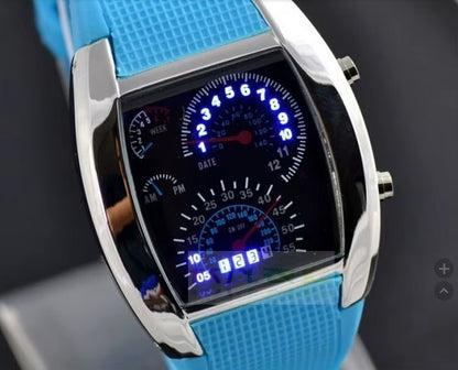 Fashion Men'S Watch Unique LED Digital Watch Men Watch Electronic Sport Watches Rubber Band Clock Montre Homme Erkek Kol Saati